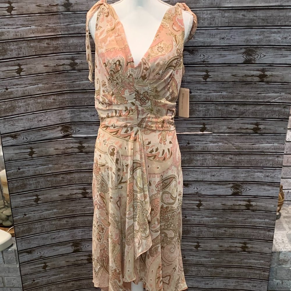BANDOLINO Peach Blossom Layered Hi Low Dress NWT - Picture 12 of 13